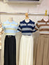 Polo Collar Stripes Shirts